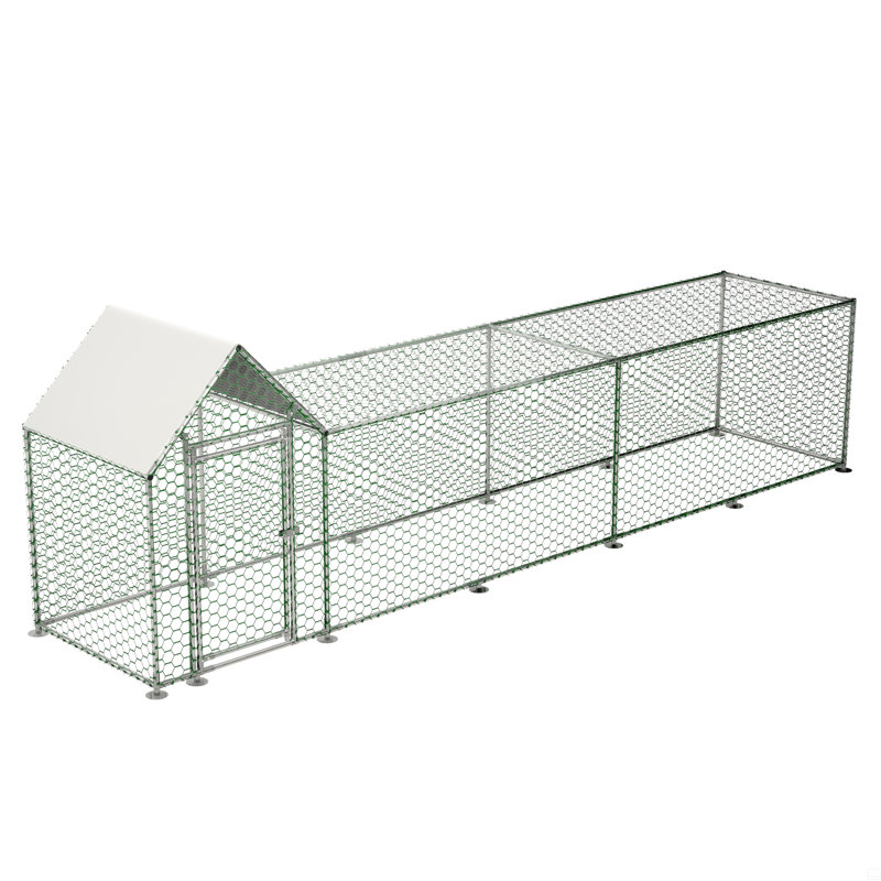 Cage à poulailler en métal avec poulailler