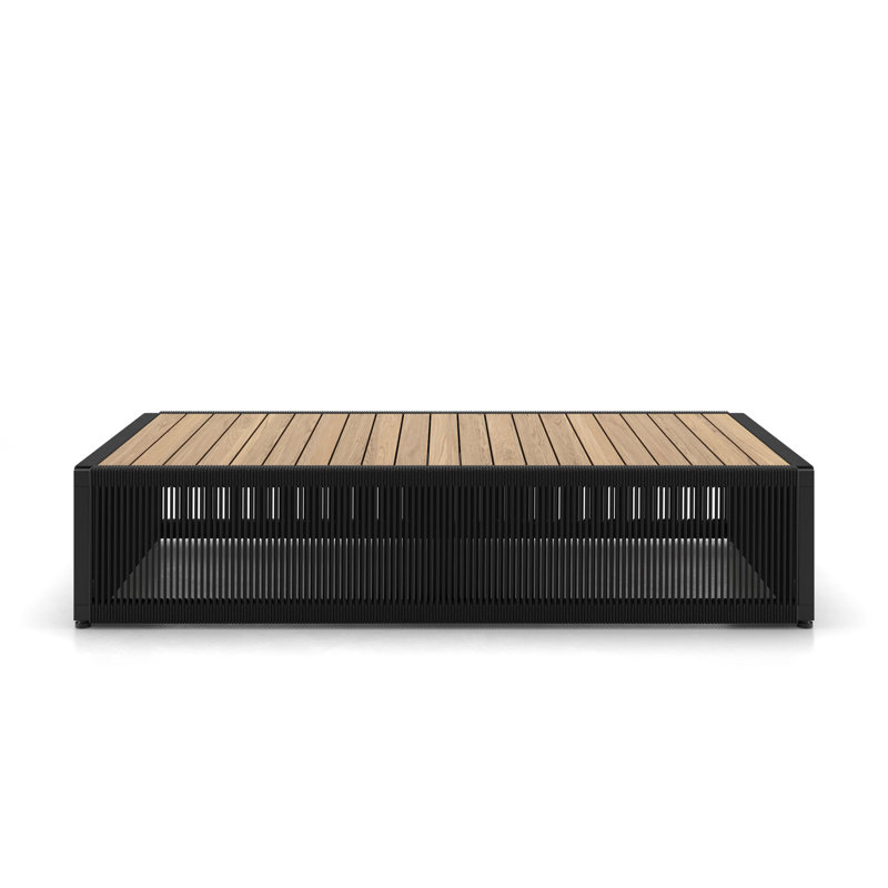 Table basse Fifer en teck / noir