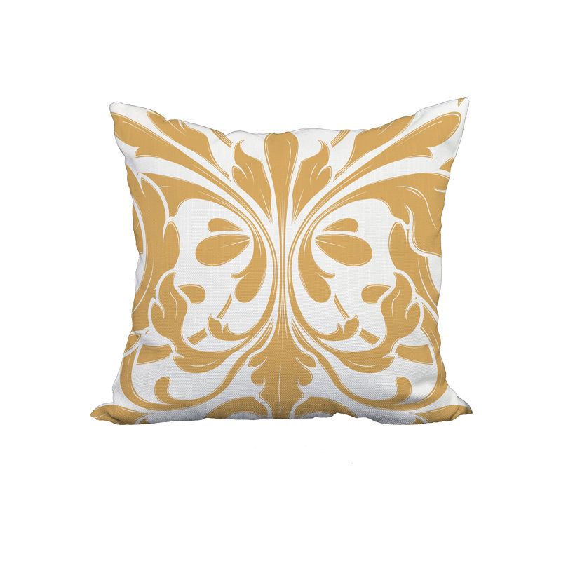 Coussin imprimé , 18 po x 18 po, Or