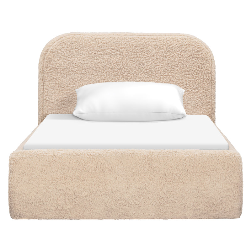 Nara Twin Bed, Chai Shearling