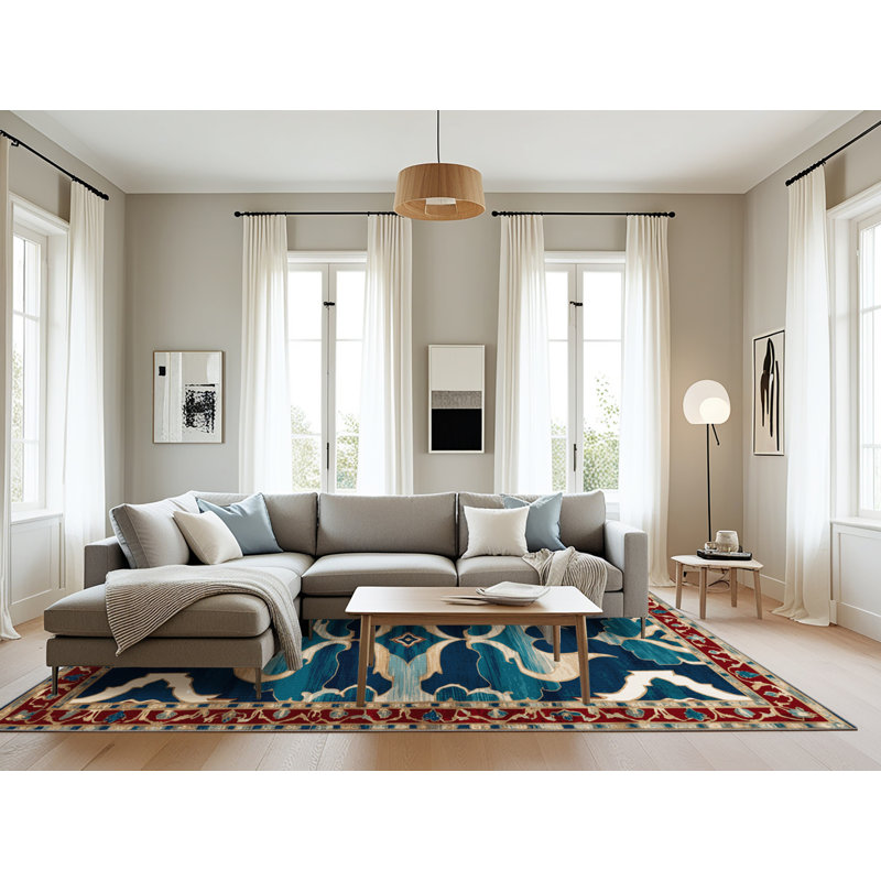 Tapis mauve lavable à la machine, Rectangle 6 pi x 9 pi