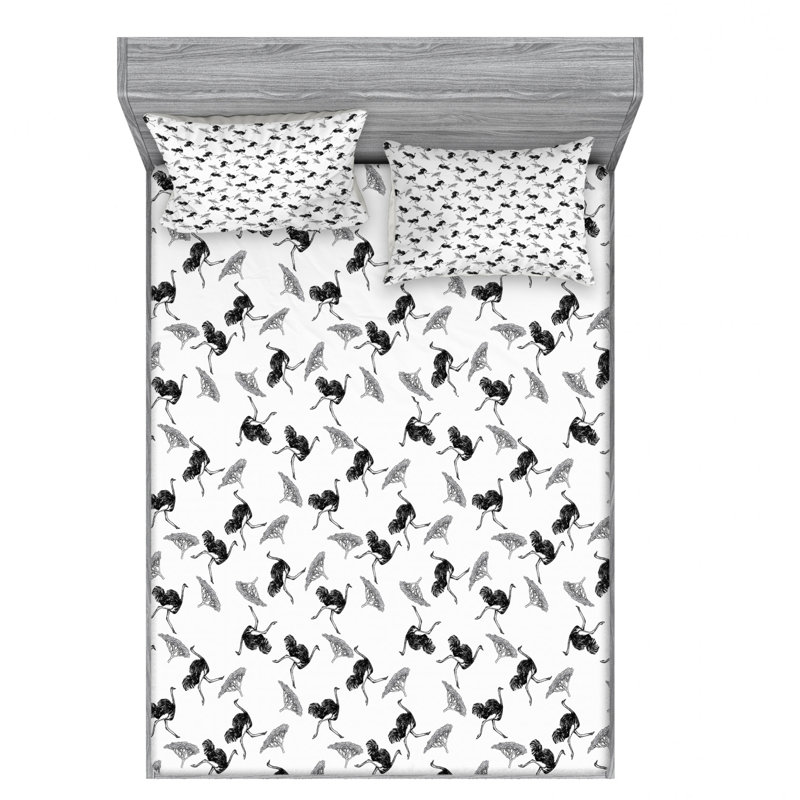 Microfiber Sheet Set, Queen Sheet Set with Fitted Sheet