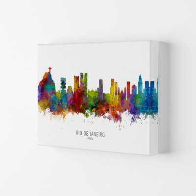 Rio De Janeiro Brazil Skyline by Michael Tompsett - Print