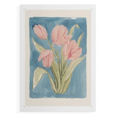 Tulipe, aquarelle, croquis I - reproduction de toile seulement - non encadrée