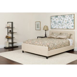 Aluino Button Tufted Platform Bed with Memory Foam Pocket Spring Mattress