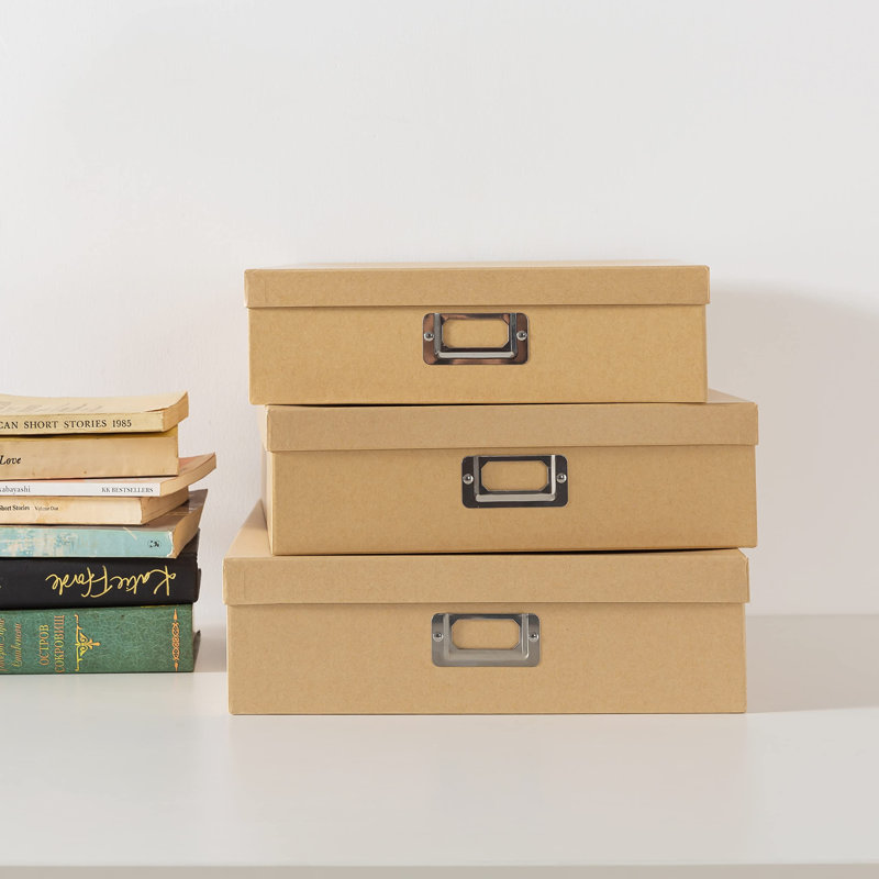 Decorative Storage Boxes With Lids, Paper Storage Box Set For Keepsakes And Photos, Decorative Boxes For Home Decor, Stationery, Office Organizers