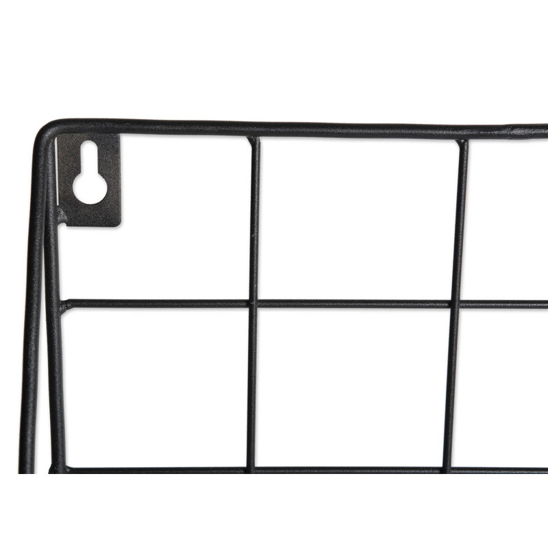 Dockery Farmhouse Wall Storage Basket, Noir