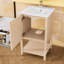 Meuble-lavabo de salle de bain avec lavabo en céramique et porte à fermeture douce