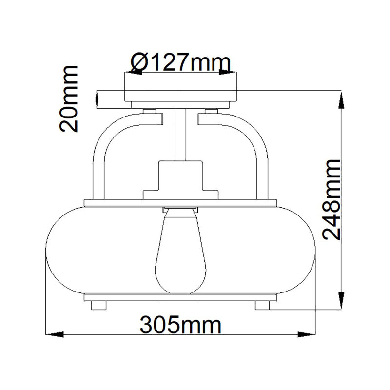 Oscar Semi Flush Mount