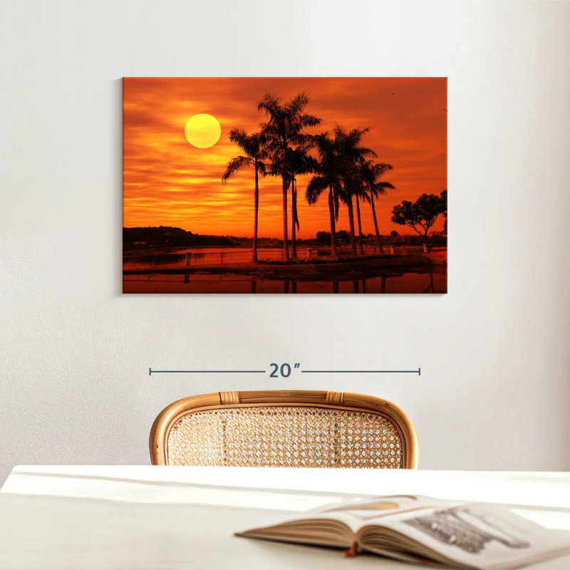 Orange Beach Scene, 16" H x 24" W