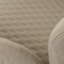 Chaise de salle à manger Valenne en cuir beige à motifs