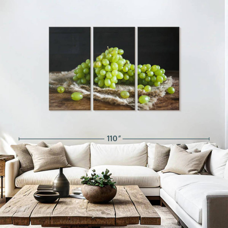 Yarlin Green Grapes, 48" H x 74" W