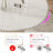 Oval White Sintered Stone Executive Office Desk with Drawers-2115190784