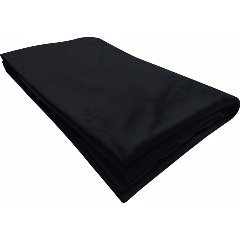Velvet Standard Pillow Case, Black, 50cm x 100cm