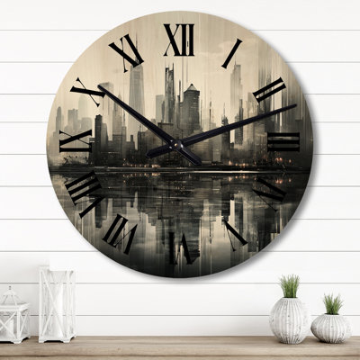 Horloge murale en bois massif Mukrime