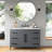 Adrienne 48'' Single Bathroom Vanity with Quartz Top-59096644