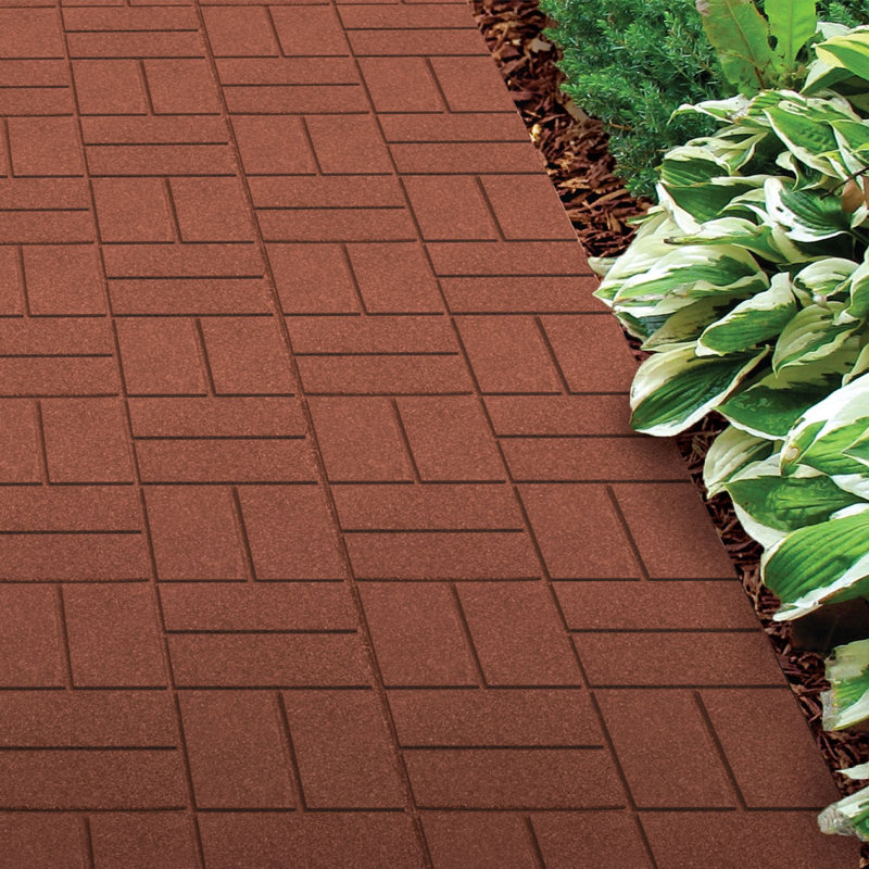 GroundSmart 16" Dual Sided Brick/Stone Paver- 60pk Pallet, Red
