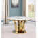 Pomfret 5 - Piece Marble Top Pedestal Dining Set