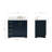 Freitas 37'' Solid Wood Single Bathroom Vanity in Midnight Blue with 1.5'' Pure White Quartz Top, Right Offset, Rectangle Sink-1194573378-1121084627-1126535626