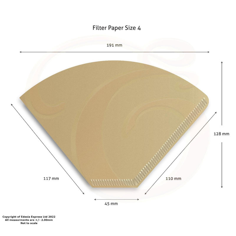 40 Size 4 Brown Coffee Filter Paper Cones