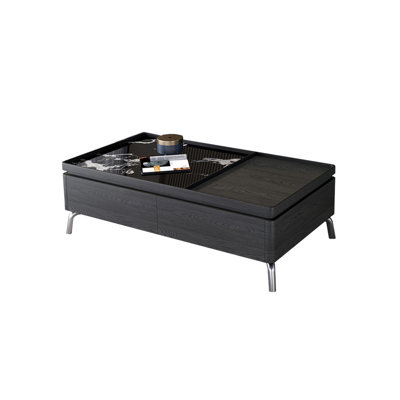 Table basse moderne avec pierre micro-cristalline