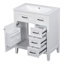 Armoire de salle de bain avec tiroirs 30 po, ensemble de meuble-lavabo blanc avec tiroirs-124573669
