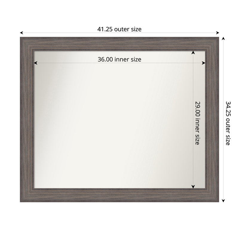 Miroir Hannaley, 34,25 po x 41,25 po, Rectangle