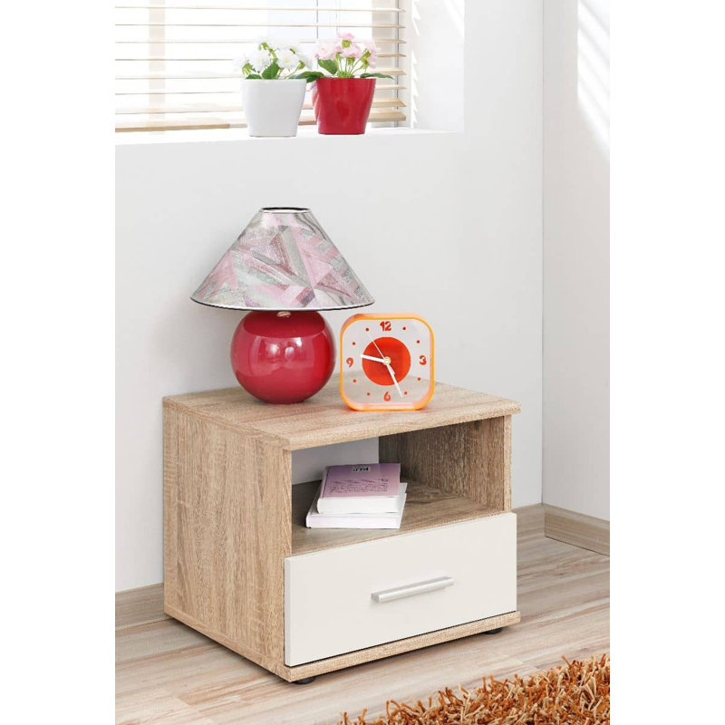 45cm W Manufactured Wood Bedside Table