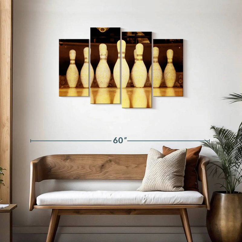 Sireci Vintage Bowling Pins, 27" H x 43" W