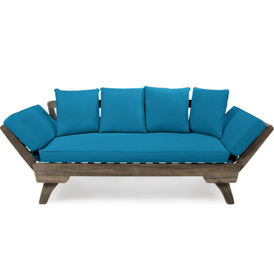 Outdoor Daybed In Grey - Transform Your Backyard With Wood And Waterproof Cushions Expandable Maximize Space