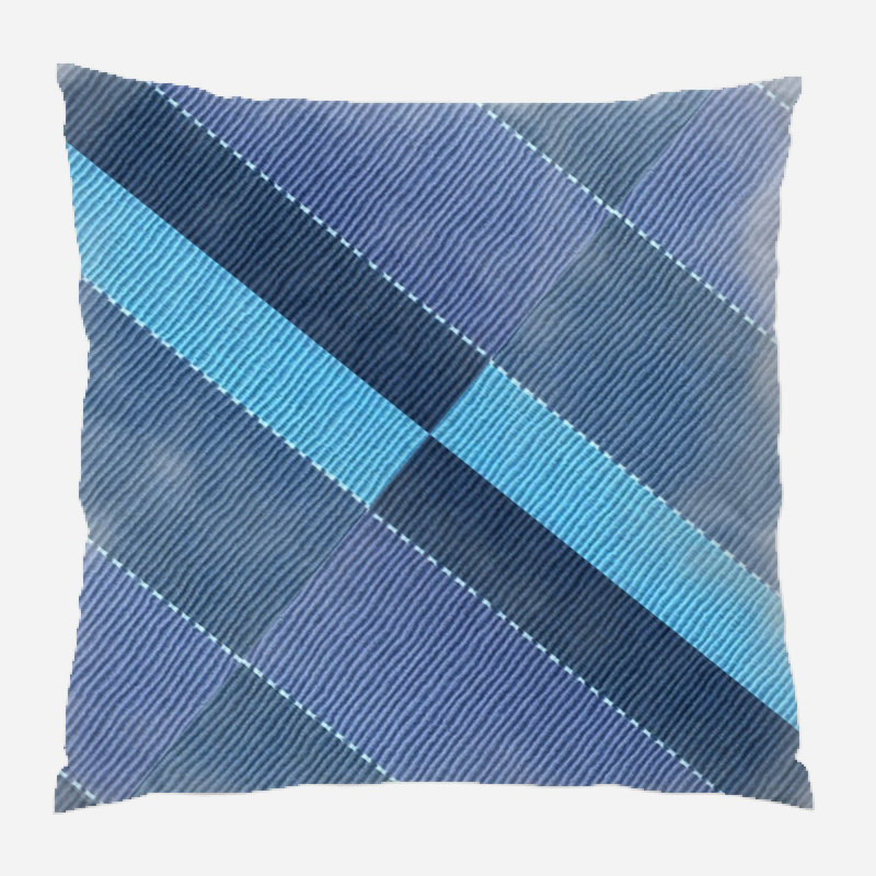 Fabric Geometric Microsuede Reversible Throw Pillow