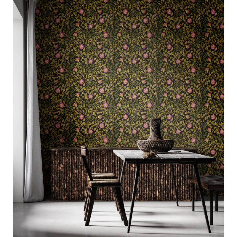 Padstow 10m x 50cm Matte Wallpaper Roll, Aubergine