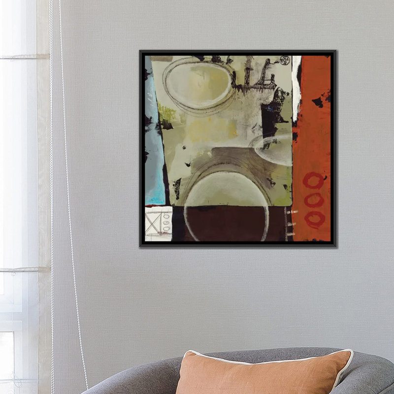 « automne iii », reproduction sur toile, H 18 po x l 18 po x P 1,5 po, Toile avec cadre noir, Pas de tapis