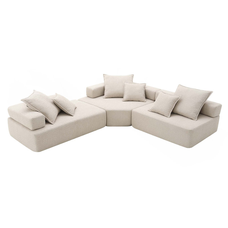 Canapé modulaire en L surdimensionné Boneless