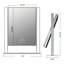 Miroir de maquillage à trois tons avec cadre géométrique Ellston-1041816836