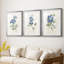 Farmhouse Periwinkle I  -Custom Framed  Premium Print W Matt - 3 Pieces-1028517821-1028517810