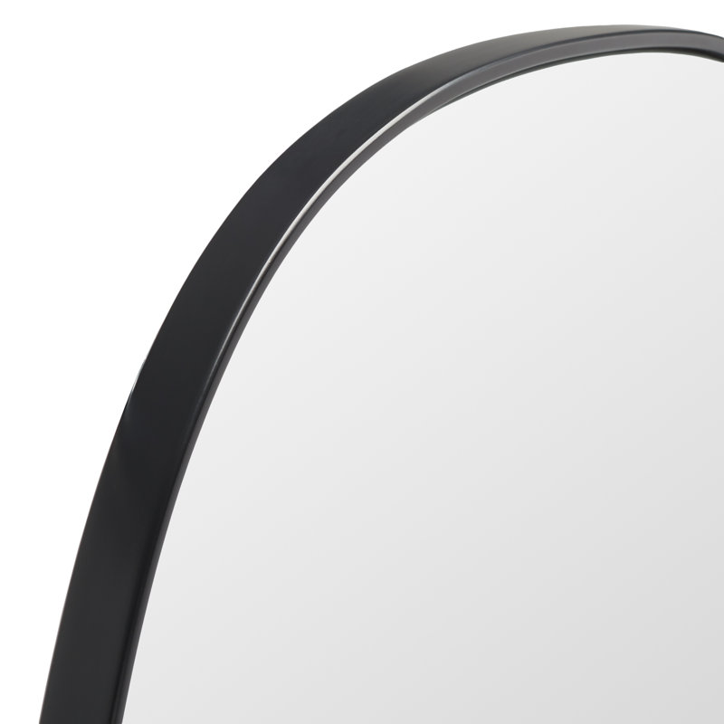 Aulora Metal Oval Mirror, Black