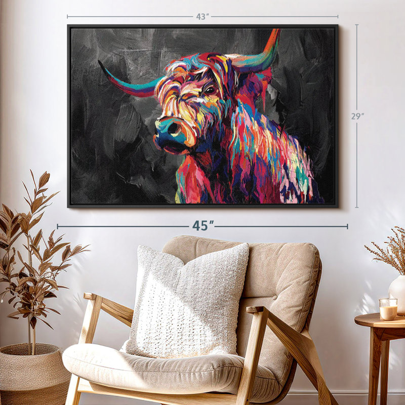 Animal «Cow Abstract», H 43 po x l 29 po