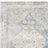 8' Light Blue Oriental Power Loom Distressed Washable Runner Rug