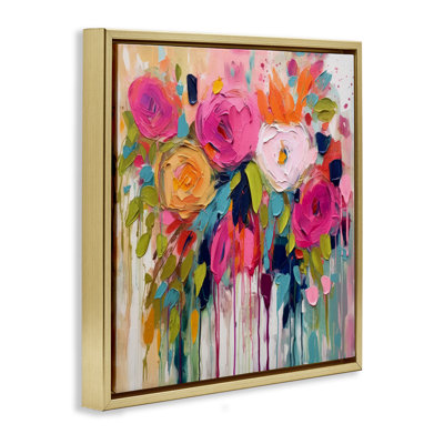 "Urban Paint Bouquet", art mural encadré doré par Irena Orlov 