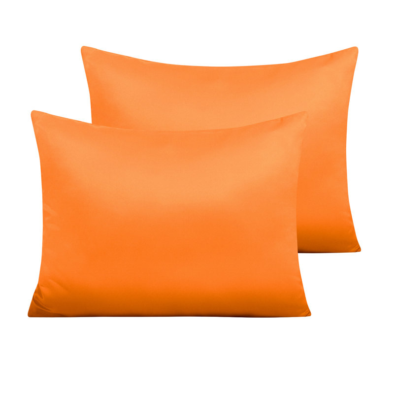  Housse de coussin en microfibre, Orange, Grand