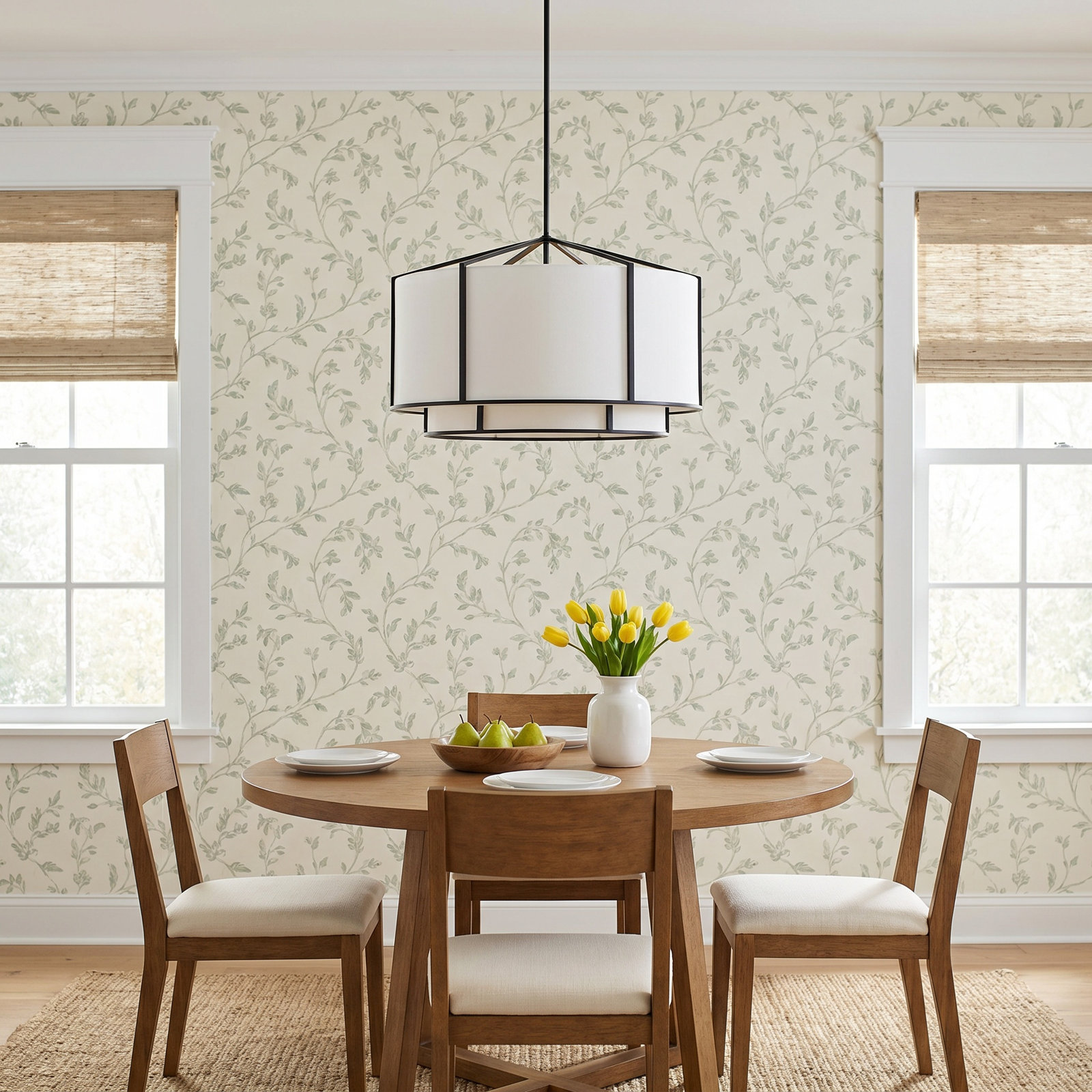 6 - Light Dimmable Drum Chandelier