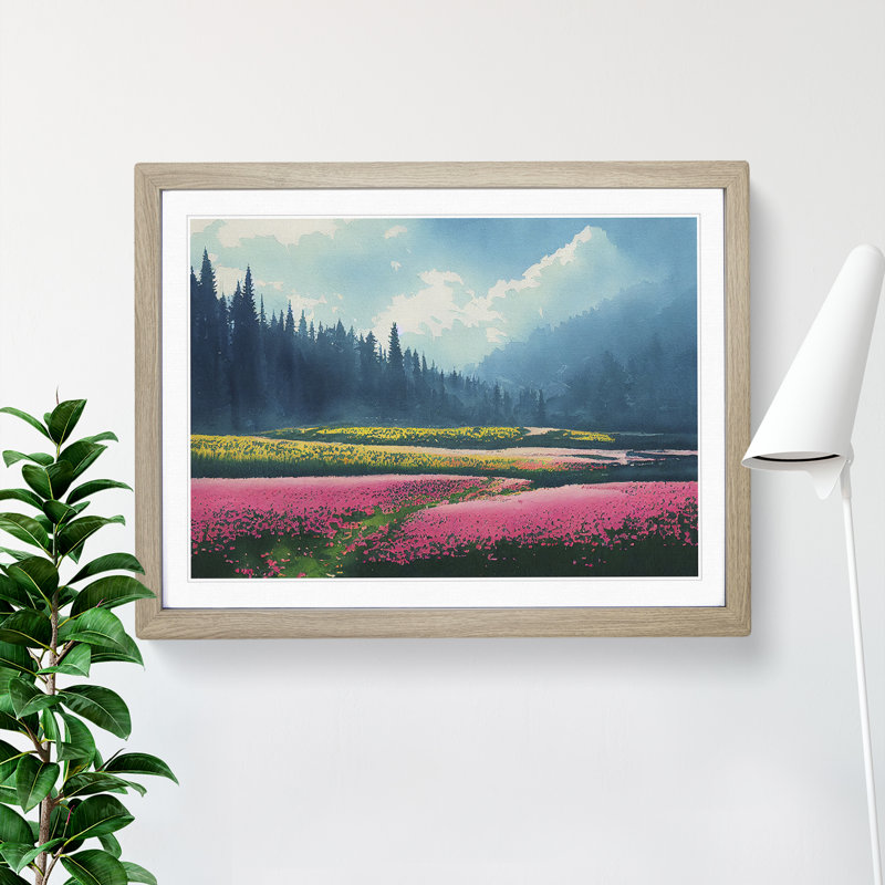 Spring Forest Meadow Vol.1 - Framed Print, 34cm H x 46cm W x 2cm D, Oak Framed