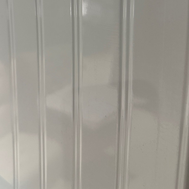 Gloss White Faux Tin Beadboard Wainscoting Panels, 4ft x 8ft, Pack of 3