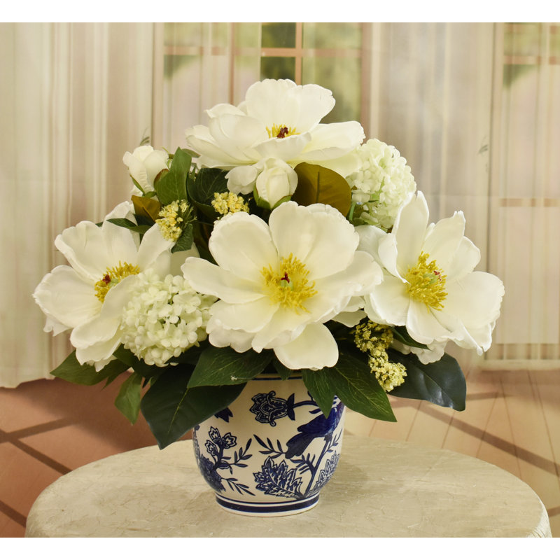 16 " Ceramic Mixed Floral Arrangement