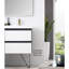 Ensemble de meuble-lavabo pour salle de bain simple 24 po ergonomique imperméable avec miroir Courtnie