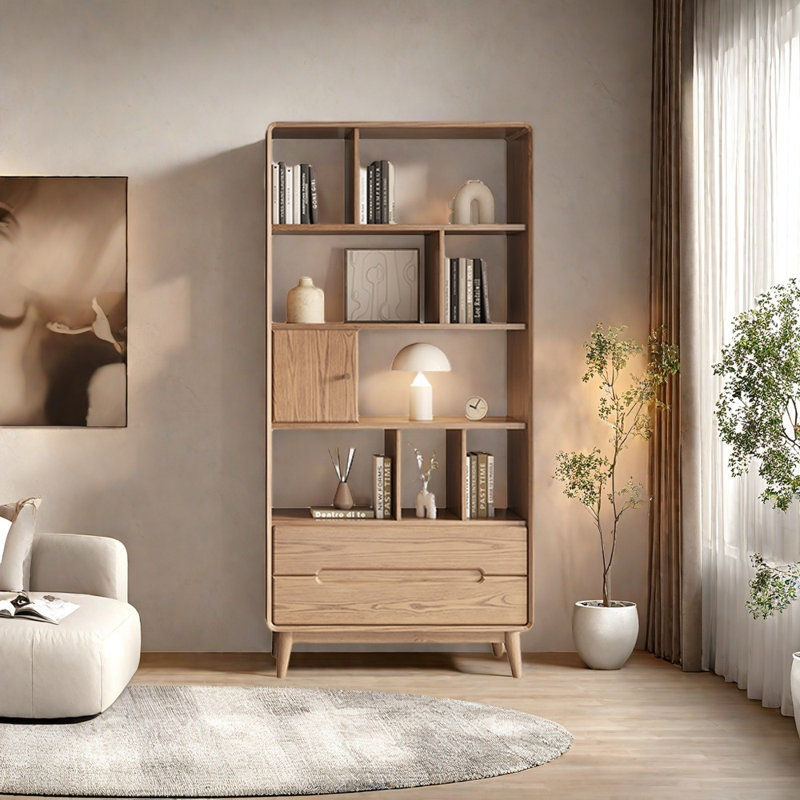 Modern simple style solid wood bookcase