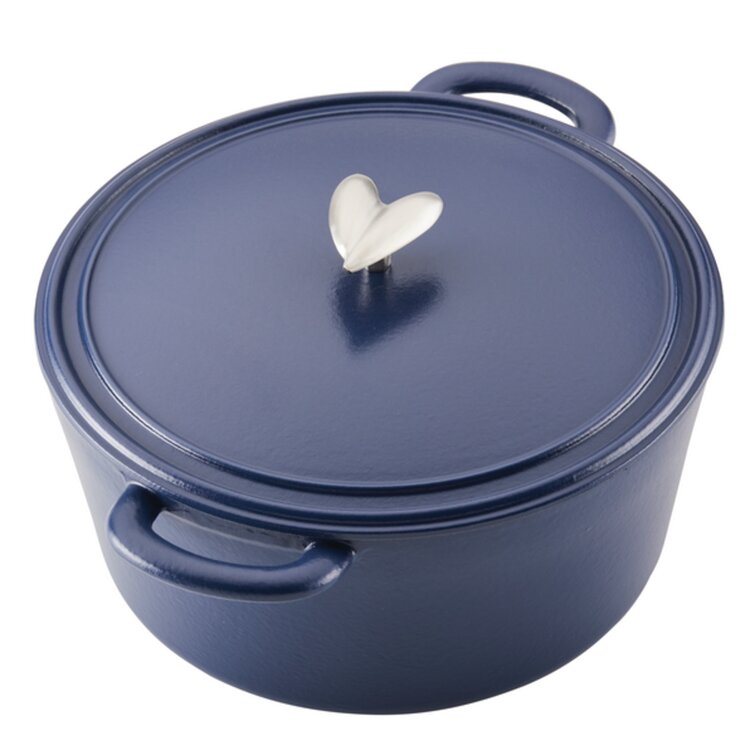 Ayesha Curry Collection Cast Iron Enamel Covered Dutch Oven, 6-Quart,  Twilight Teal 