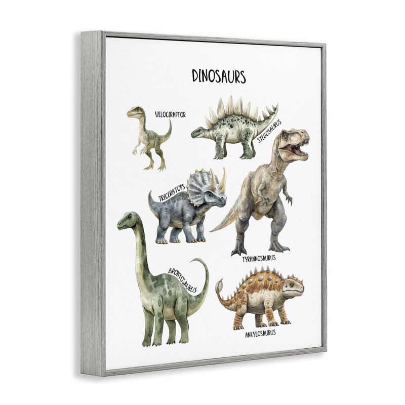 Giclée encadrée, rencontrée par les dinosaures, Estampe numérique Farmhouse, H 14 po x l 11 po