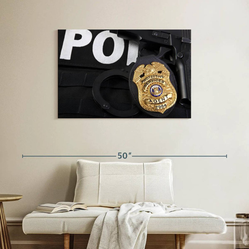 Chose de la police d'Alcaraz, H 26 po x l 39 po